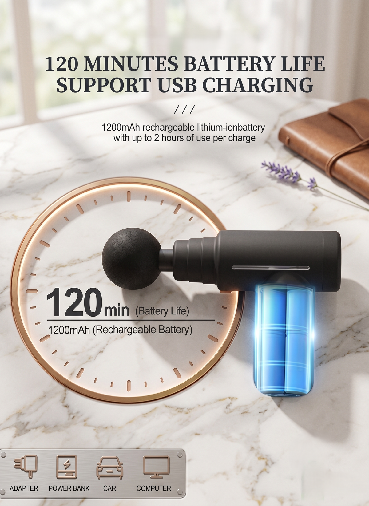 Aura Lift Pro Hot & Cold Gun Massager by Diviura